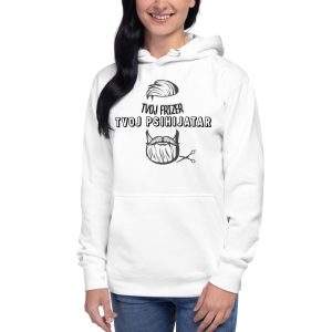 Unisex Majica Hoodie – Strojni vez | Smiješni citat ‘Tvoj frizer tvoj psihijatar | Poklon za frizere | Bijela